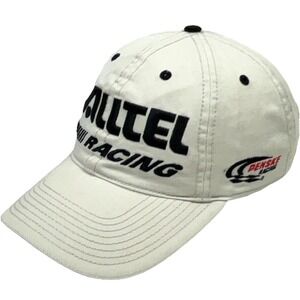 Nascar‎ Hat Cap Strap Back Tan White Ryan Newman Alltel Racing Y2K Dad Baseball